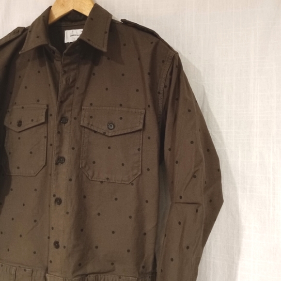 Current/Elliott The Crew Dot Print Jumpsuit Polka Dot Cotton Stretch Size 1 - Picture 2 of 16